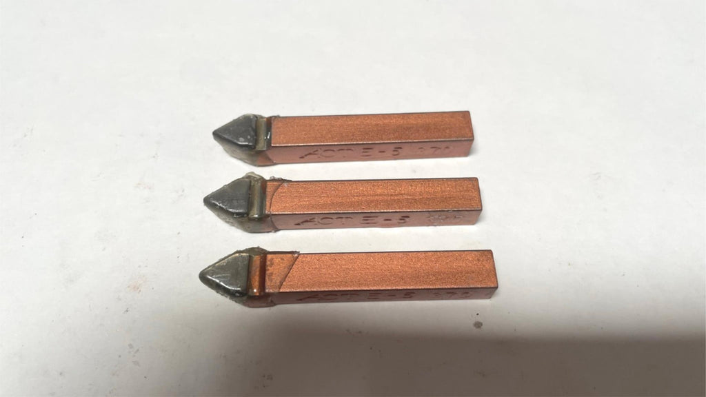 ACT Brazed Tipped Carbide Lathe Tool Bit 5/16" Shank E-5 370 USA Made Lot of 3
