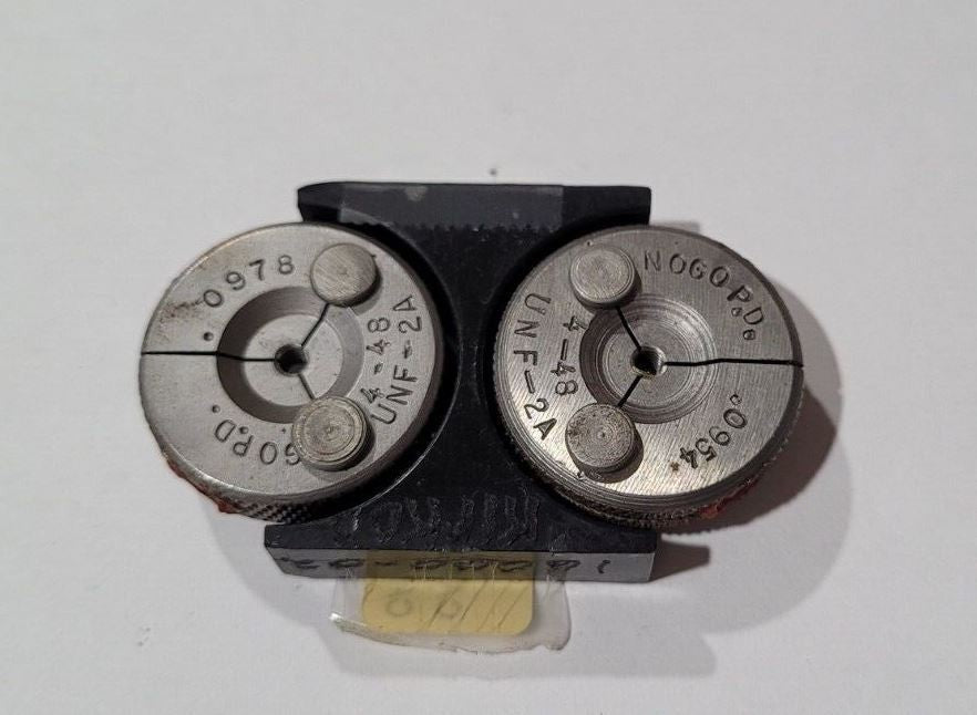 Set of 4-48 UNC-2A GO & NO GO Set Thread Ring Gage P.D. .0978 & .0954 Gages