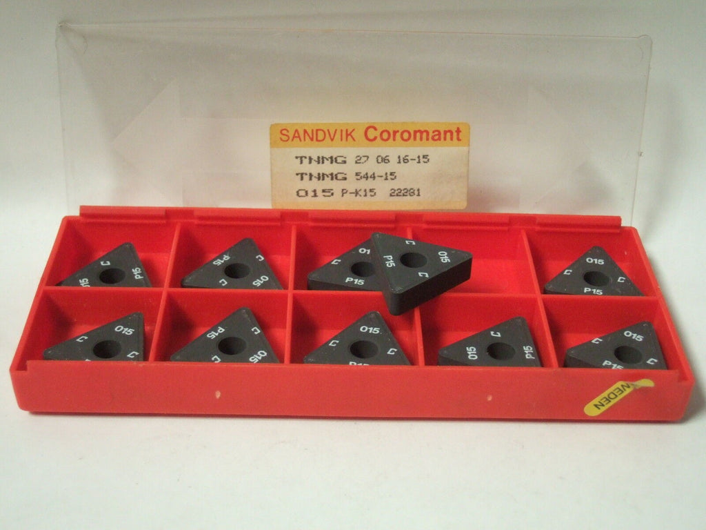 SANDVIK Coromant TNMG 544-15 27 06 16-15 015 P-K15 Lathe Carbide Inserts 10 Pcs