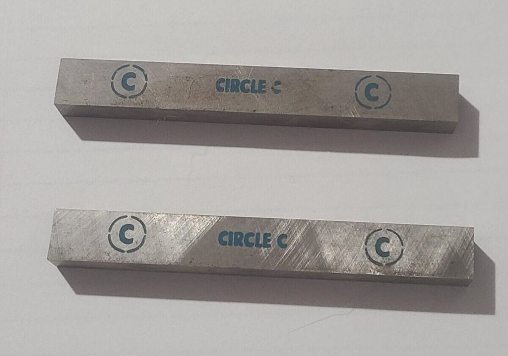 Lot of 2 Circle C 3/8 x 1/2 x 4 Rectangle Lathe Tool Cutting HSS Bits