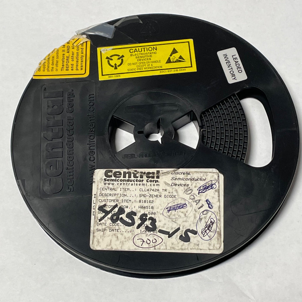 Reel of 600 Central Semiconductor CLL4742A TR SMD-ZENER DIODE 48593-15
