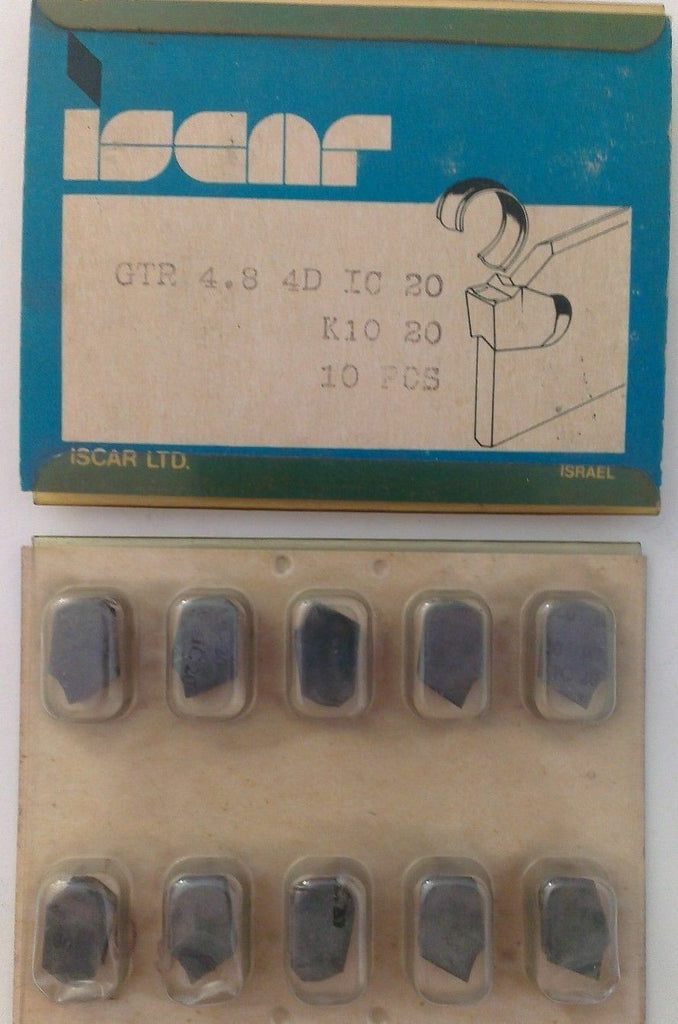 ISCAR GTR 4.8 4D IC 20 Carbide Inserts Grooving 10 Pcs Lathe Self Grip Cut-Off