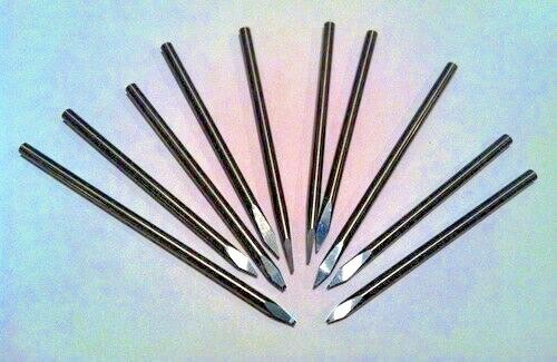Lot of 10 Solid Carbide 1/8" Engraving Bits Jewelry Lathe Graver Router PCB CNC