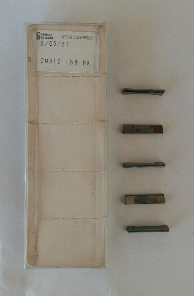 Carbide Systems 5pcs CM312 15B HA Carbide Inserts Grooving