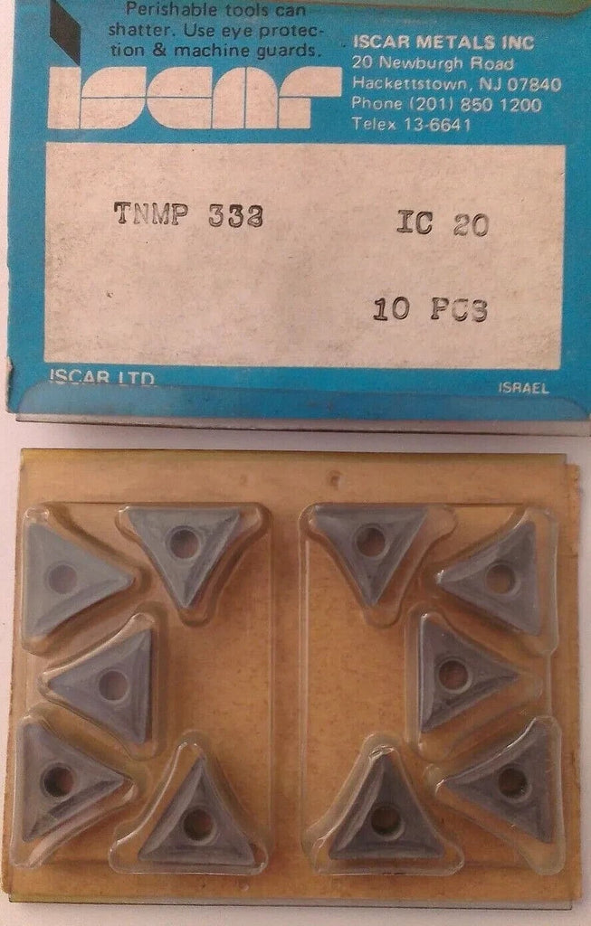 10 Pcs Iscar TNMP 332 IC 20 Carbide Inserts Lathe Turning Mill New Tools