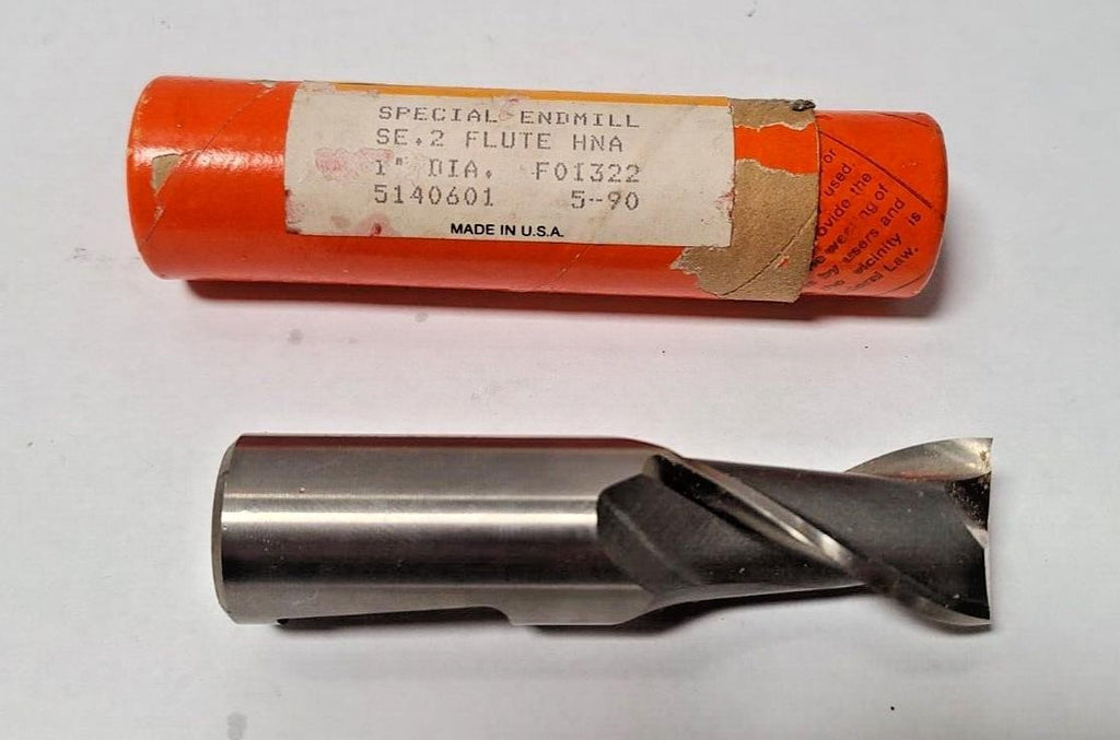 BRUBAKER Tool USA 2 Flutes HSS High Speed Steel Special End Mill 1" Dia
