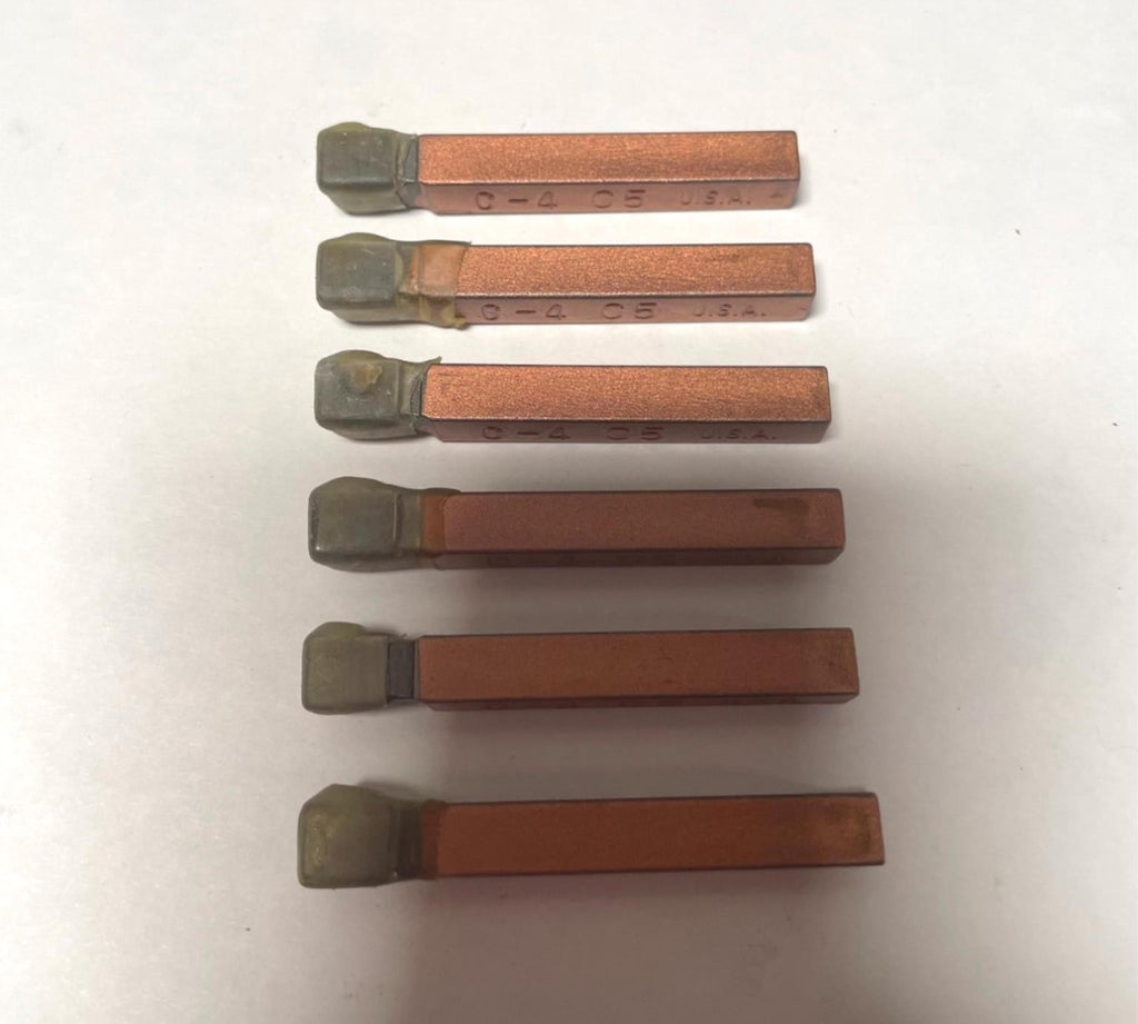 ACT Brazed Tipped Carbide Lathe Tool Bit 1/4" Shank C-4 C5 USA Made Lot of 6