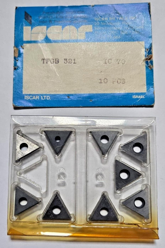 ISCAR TPGB 321 IC 70 Carbide Inserts 9 Pcs Lathe Turning Tools New