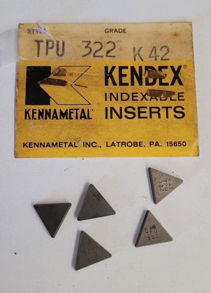 5 Pcs KENNAMETAL TPU 322 K42 KENDEX INDEXABLE Carbide Inserts Mill New