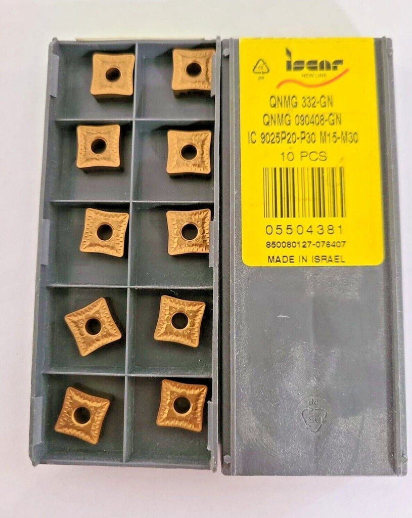 10 Pcs Iscar QNMG 332-GN IC 9025 Carbide Inserts Lathe Turning Tools New