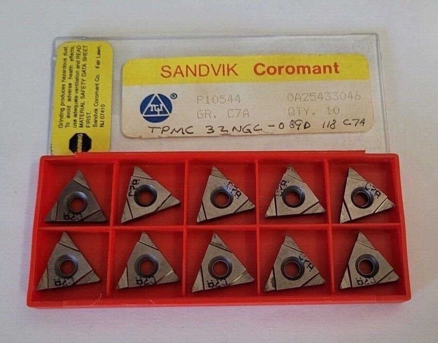 10 Pcs SANDVIK Coromant TPMC 32 NGC C7A P10544 Lathe Carbide Inserts Tools New