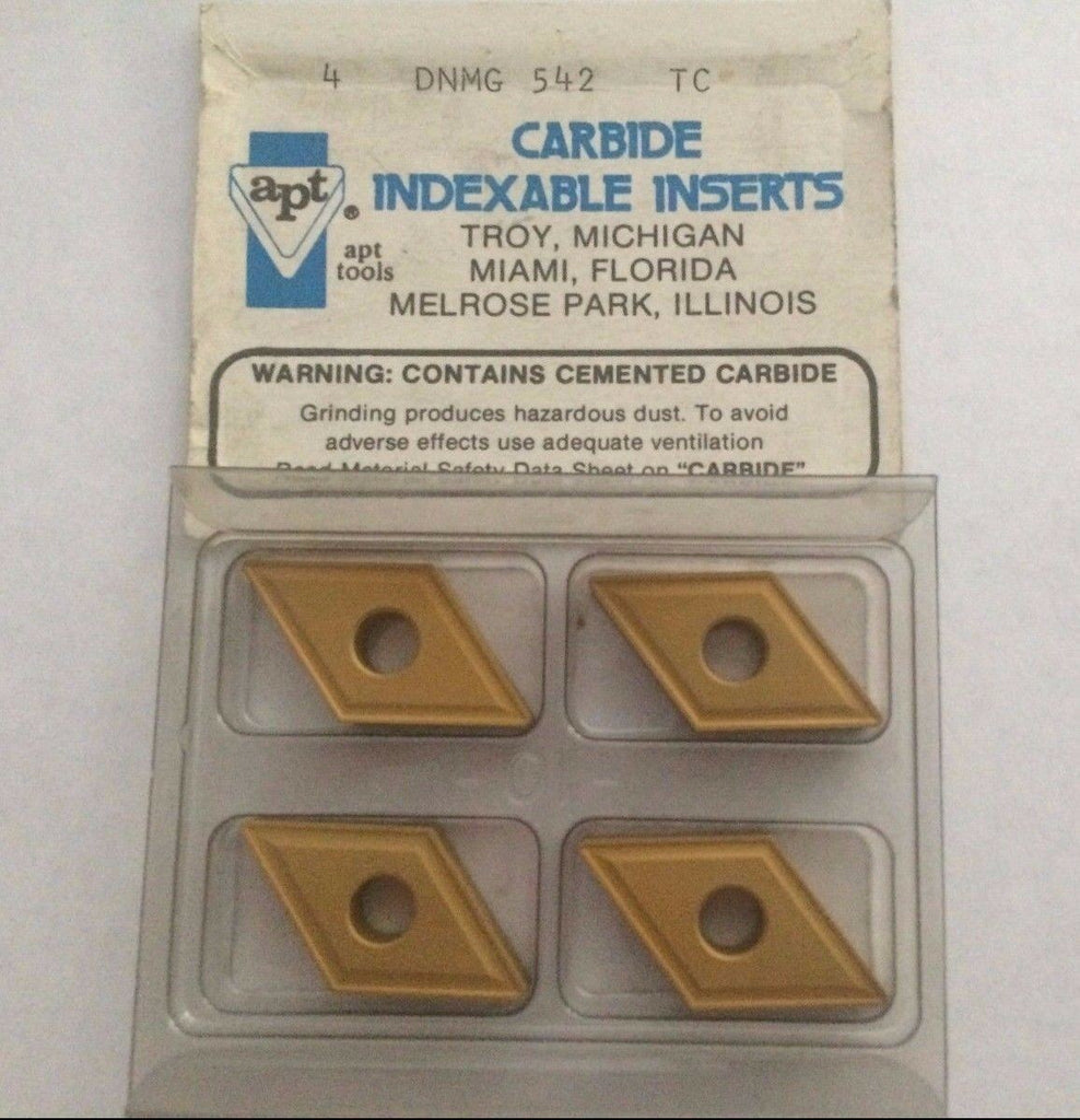 APT DNMG 542 TC Carbide Indexable Inserts 4 Pcs Lathe Turning Mill Tools Gold