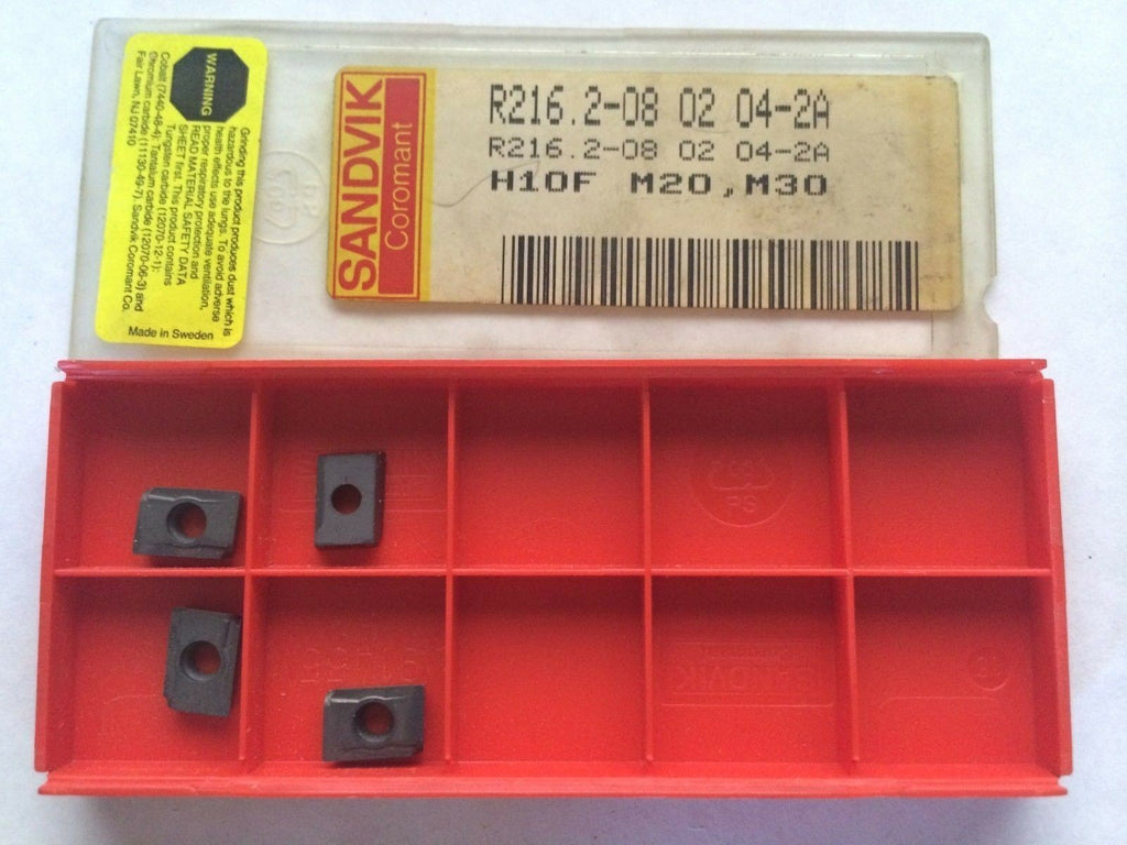 SANDVIK Coromant R216.2 08 02 04 2A H10F M20 Lathe Mill Carbide 4 Inserts New