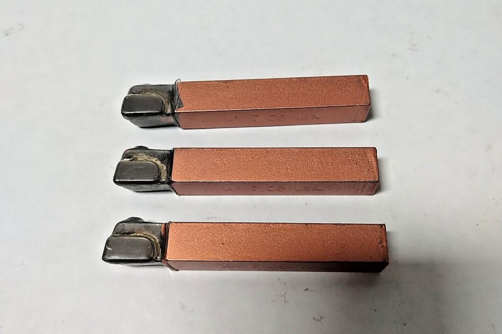 ACT Brazed Tipped Carbide Lathe Tool Bit 7/16" Shank AR 7 C6 USA Made Lot of 3