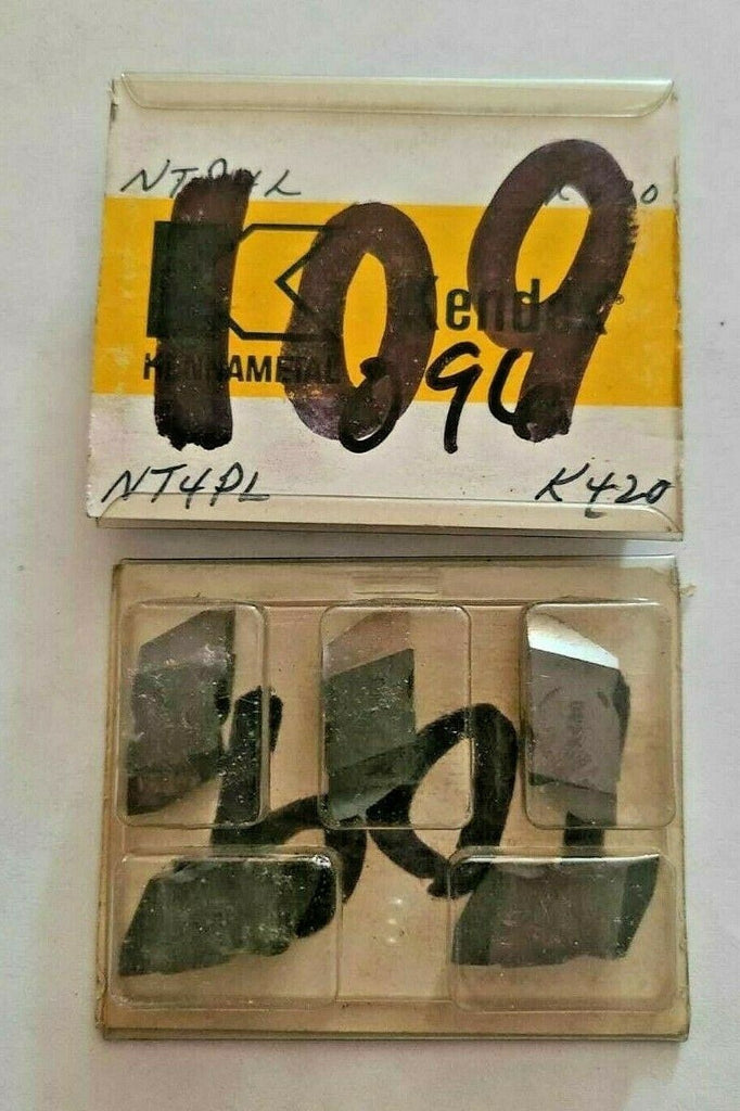 KENNAMETAL NT4PL K420 Lathe Carbide Inserts 5 Pcs Grooving Cut-Off New