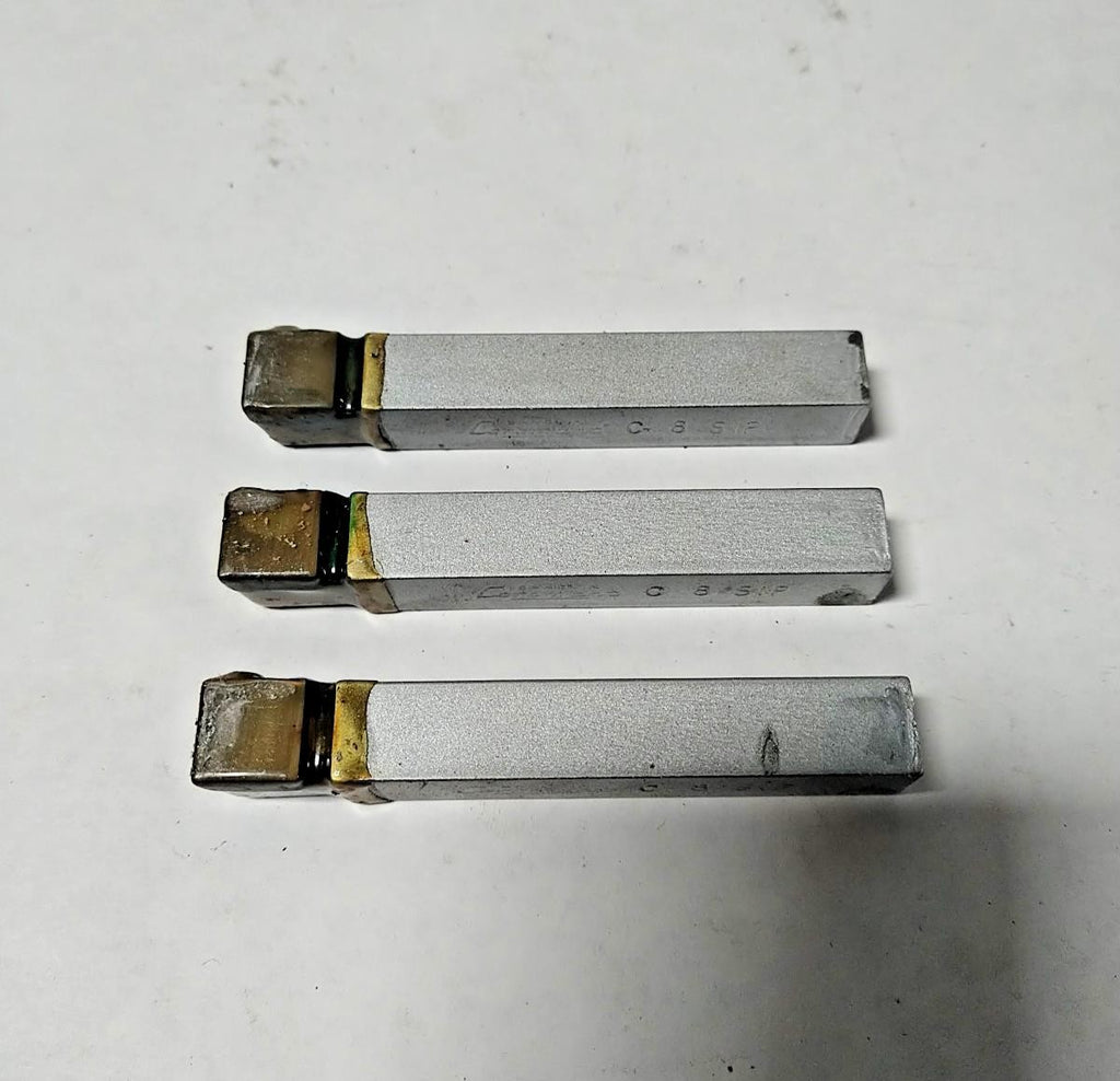Sandvik Coromant Brazed Tipped Carbide Lathe Tool Bit 1/2" Shank C-8 SIP 3pcs