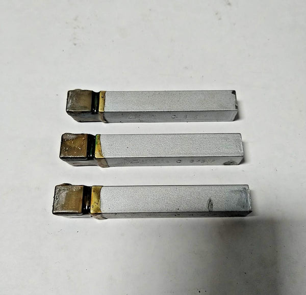 Sandvik Coromant Brazed Tipped Carbide Lathe Tool Bit 1/2" Shank C-8 SIP 3pcs