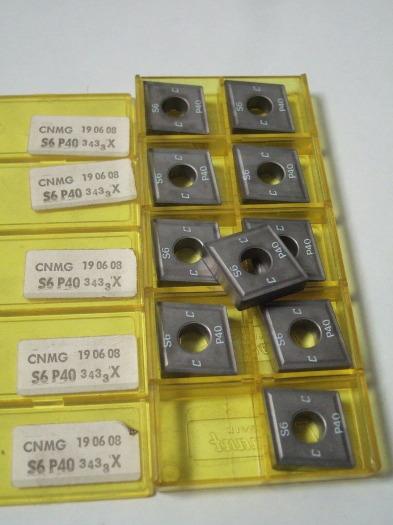 SANDVIK Coromant CNMG 19 06 08 S6 P40 343 3X Lathe Carbide Inserts 10 Pcs New
