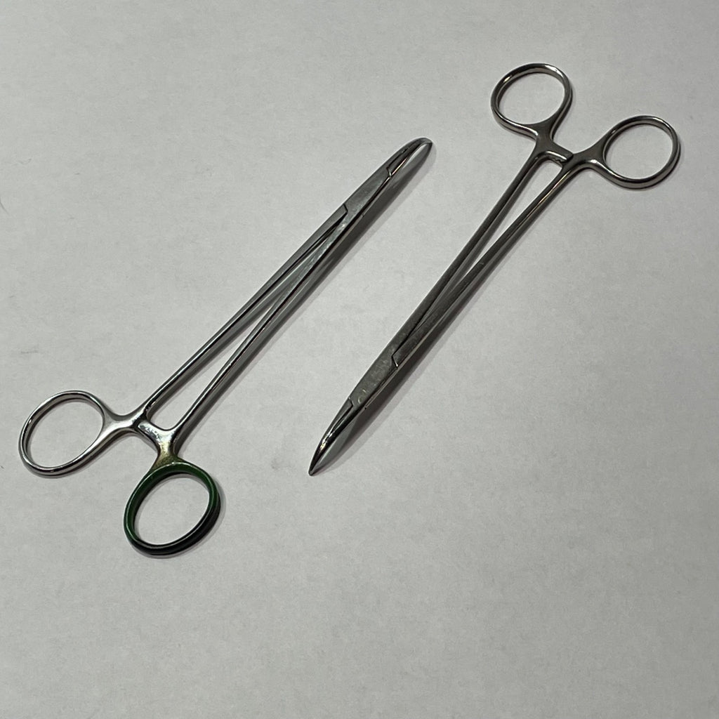Lot of 2 Lawton Stainless Germany Medical Surgery Vet Needle Jaw Curved 7-1/4"