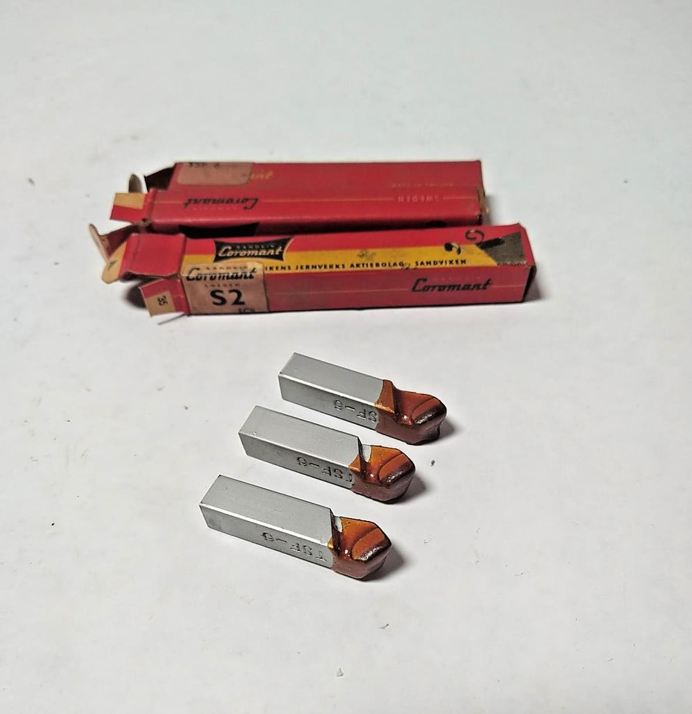 Sandvik Coromant Brazed Tipped Carbide Lathe Tool Bit 3/8" Shank TSF-6 Lot of 3