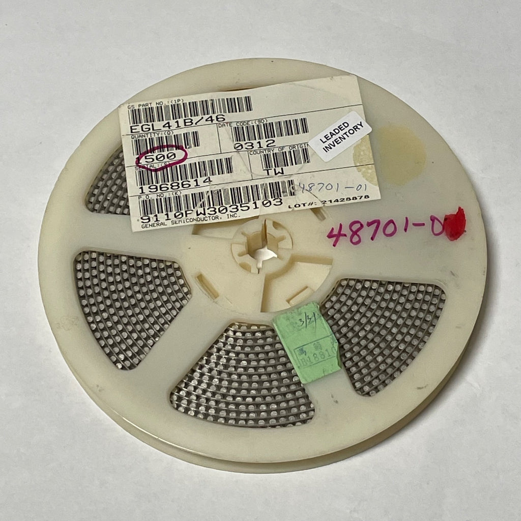 Reel of 500 General Semiconductor EGL41B/46 Diode 100V 1A 2Pin DO-213AB 48701-01