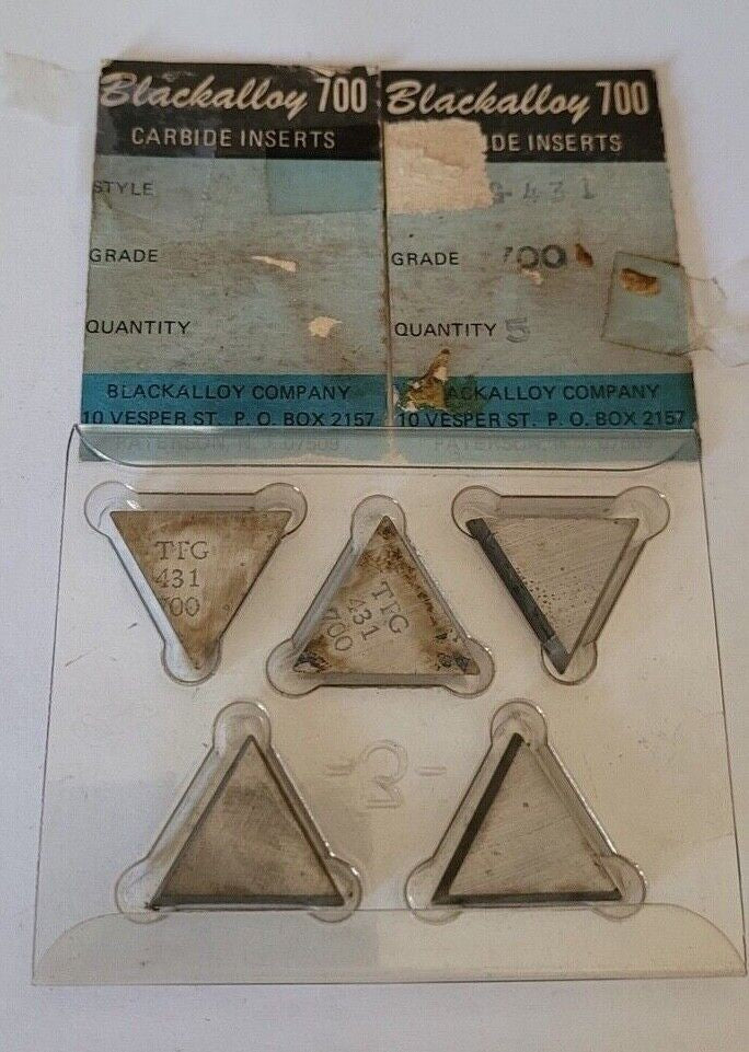5 Pcs BLACKALLOY Grade 700 TPG 431 Lathe Carbide Inserts