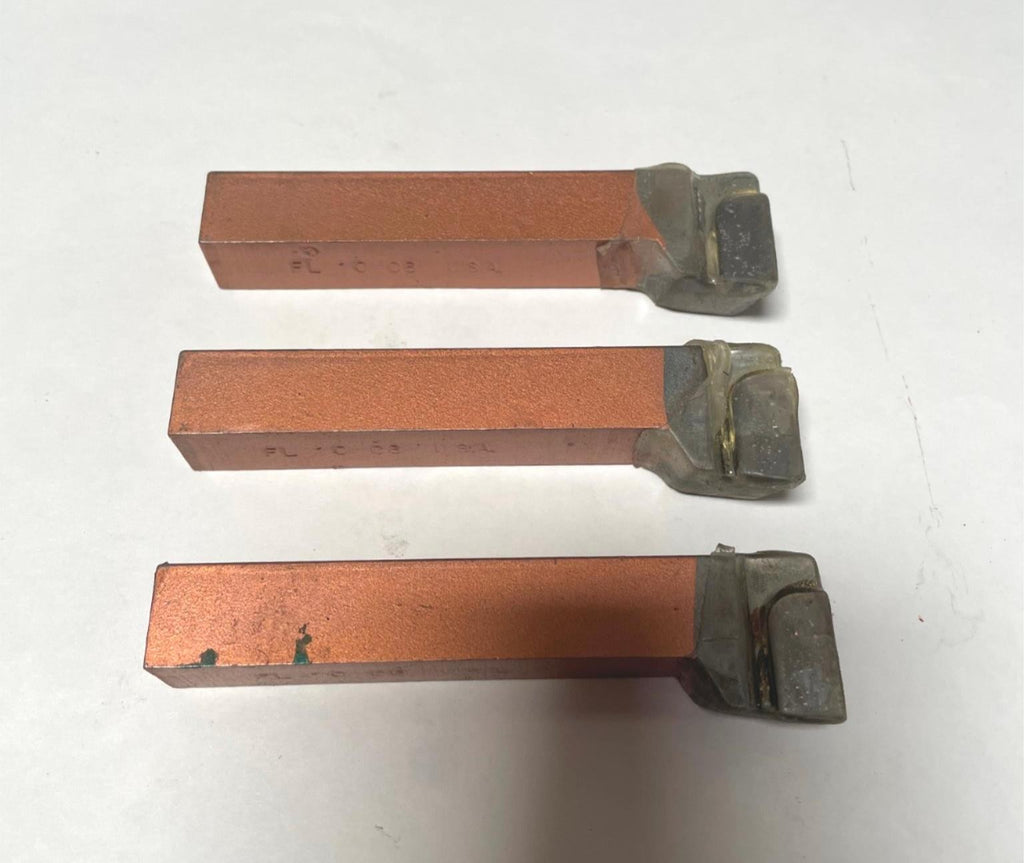 Brazed Tipped Carbide Machinist Lathe Tool Bit 5/8" Shank FL-10 C6 USA Made 3Pcs