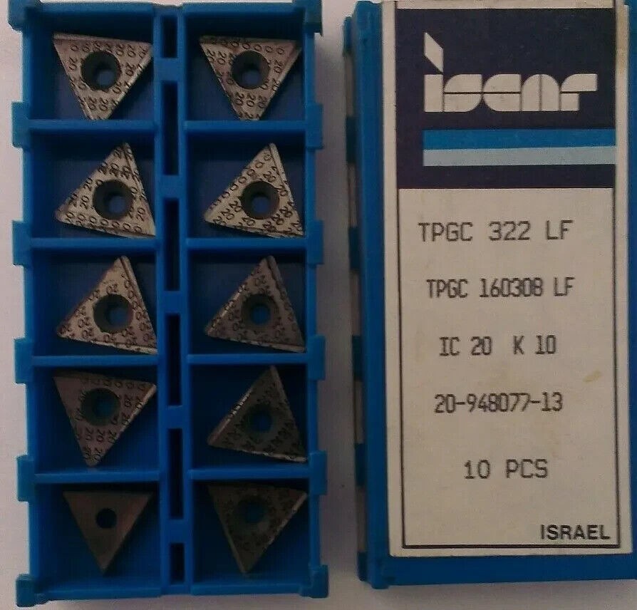 10 Pcs Iscar TPGC 322 LF IC 20 K 10 Carbide Inserts Lathe Mill Turning New Tools