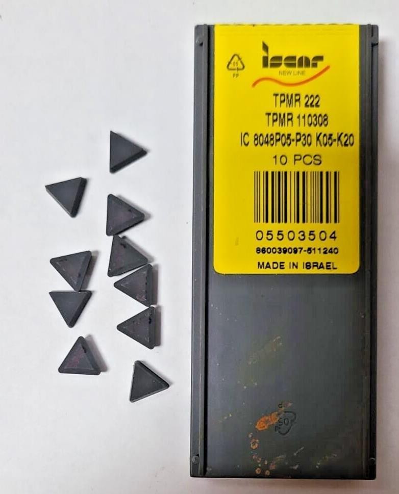 10 Pcs Iscar TPMR 222 IC 8048 P05-P30 110308 Carbide Inserts Lathe Mill Turning