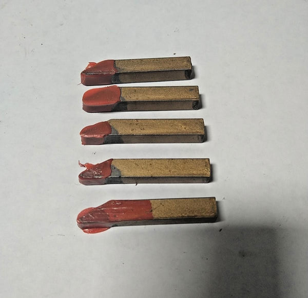 Super Brazed Tipped Carbide Lathe Tool Bit 3/8" Shank EOL 6 370 USA Made 5pcs