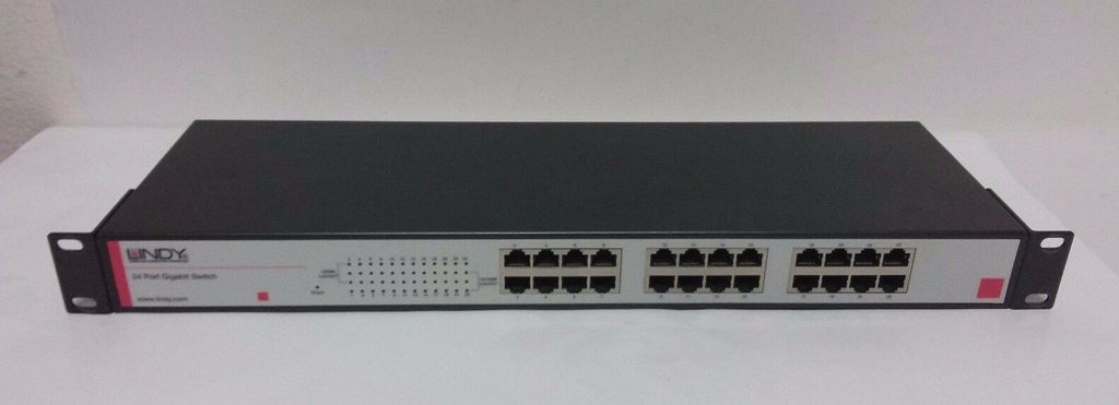 LINDY 24 PORT GIGABIT Ethernet Network Switch 24X10/100/1000 Base-T