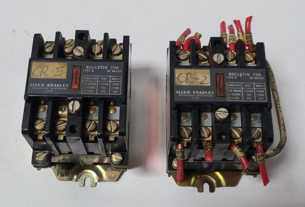 Lot of 2 AB Allen-Bradley AC Relay Bulletin 700 Type N 700-N400A1 SERIES C