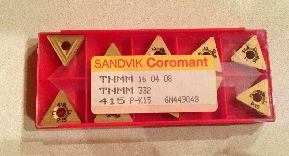 SANDVIK Coromant TNMM 332 415 Carbide Inserts 10 Pcs Lathe 16 04 08 New Box