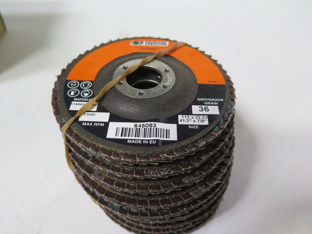 Standard Abrasives 645063 Flap Discs Qty 10 TY-29 4-1/2 x 7/8 36 Z/A Brand New