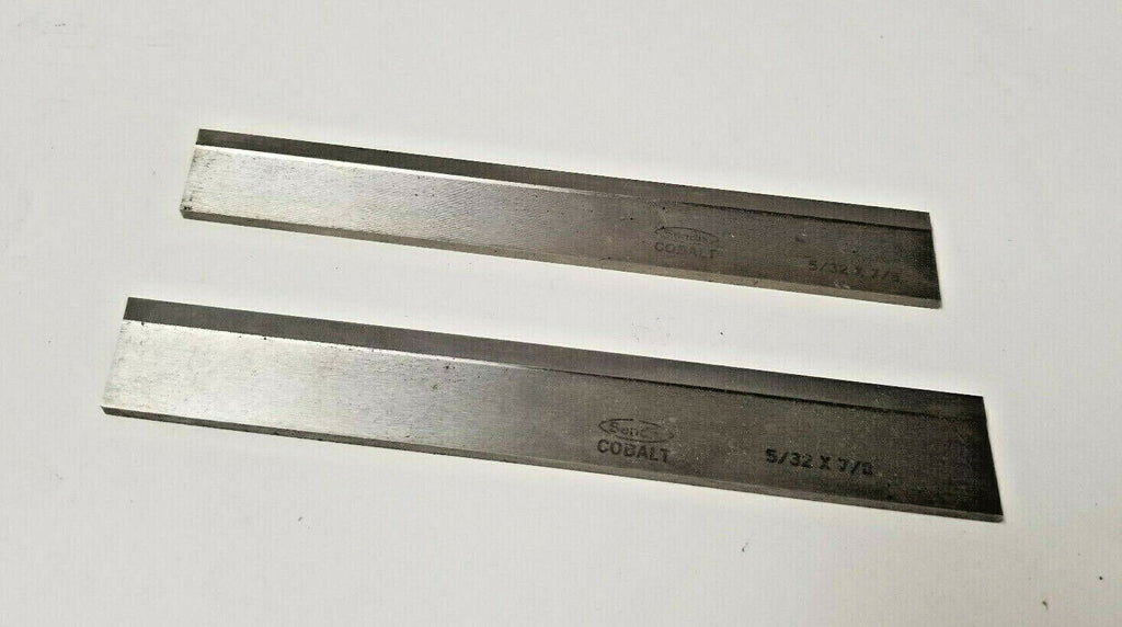 2 New 5/32 x 7/8 x 6" Square Lathe Tool Cutting HSS Blank Bit COBALT BESLY USA