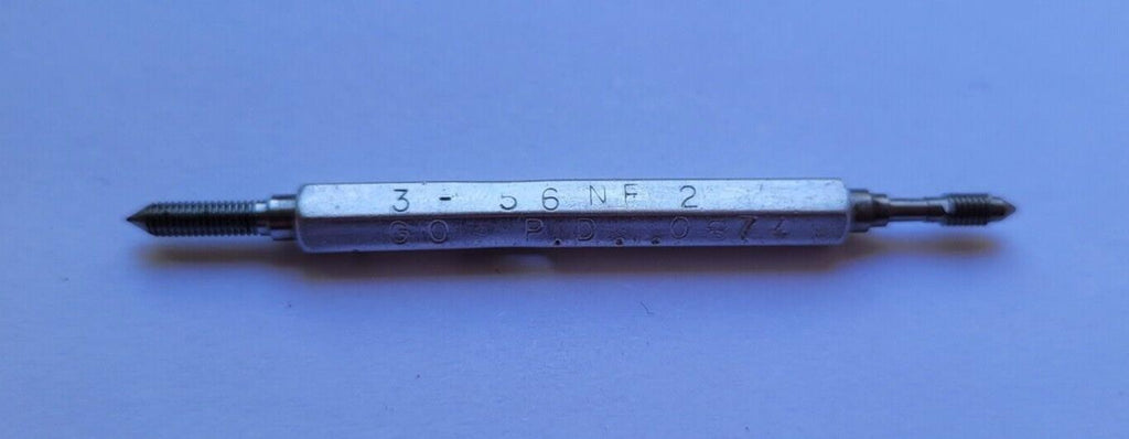3-56 NF 2  GO & NO GO Thread Plug Gage GO P.D. .0874  & NOGO .0894