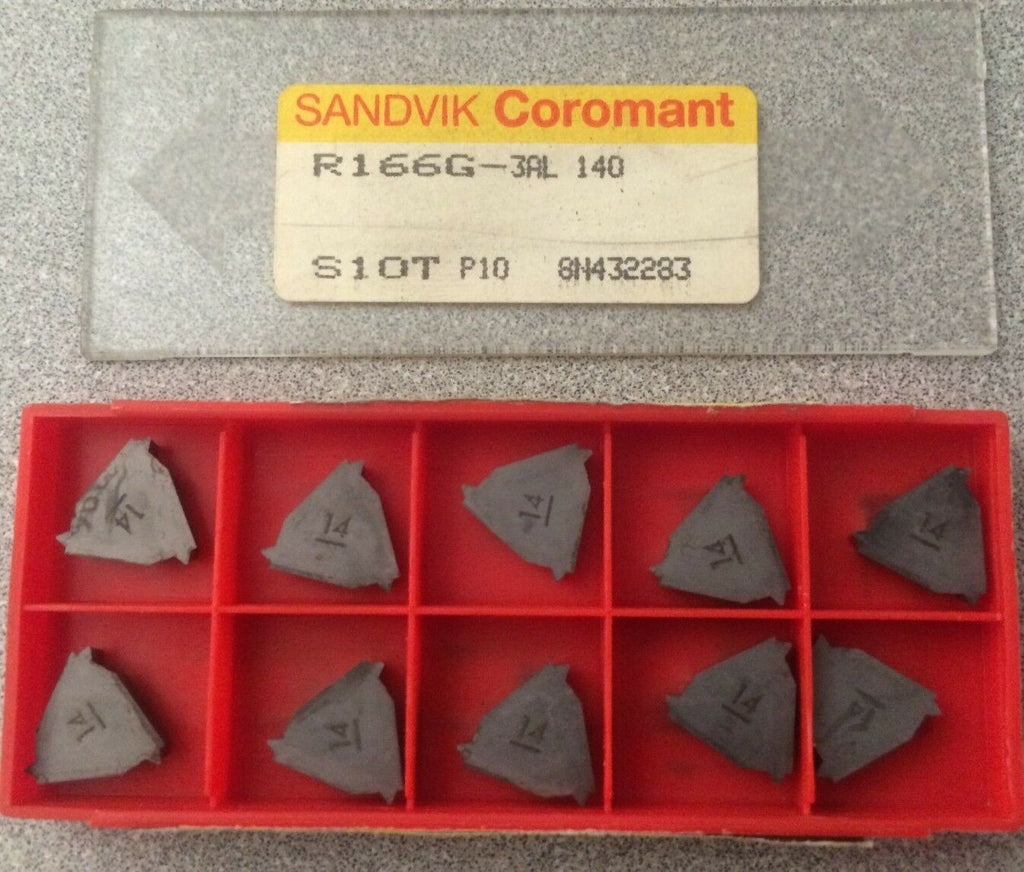 SANDVIK Coromant L166G 3AL 140 S1OT P10 Threading Lathe Carbide Inserts 10 Pcs