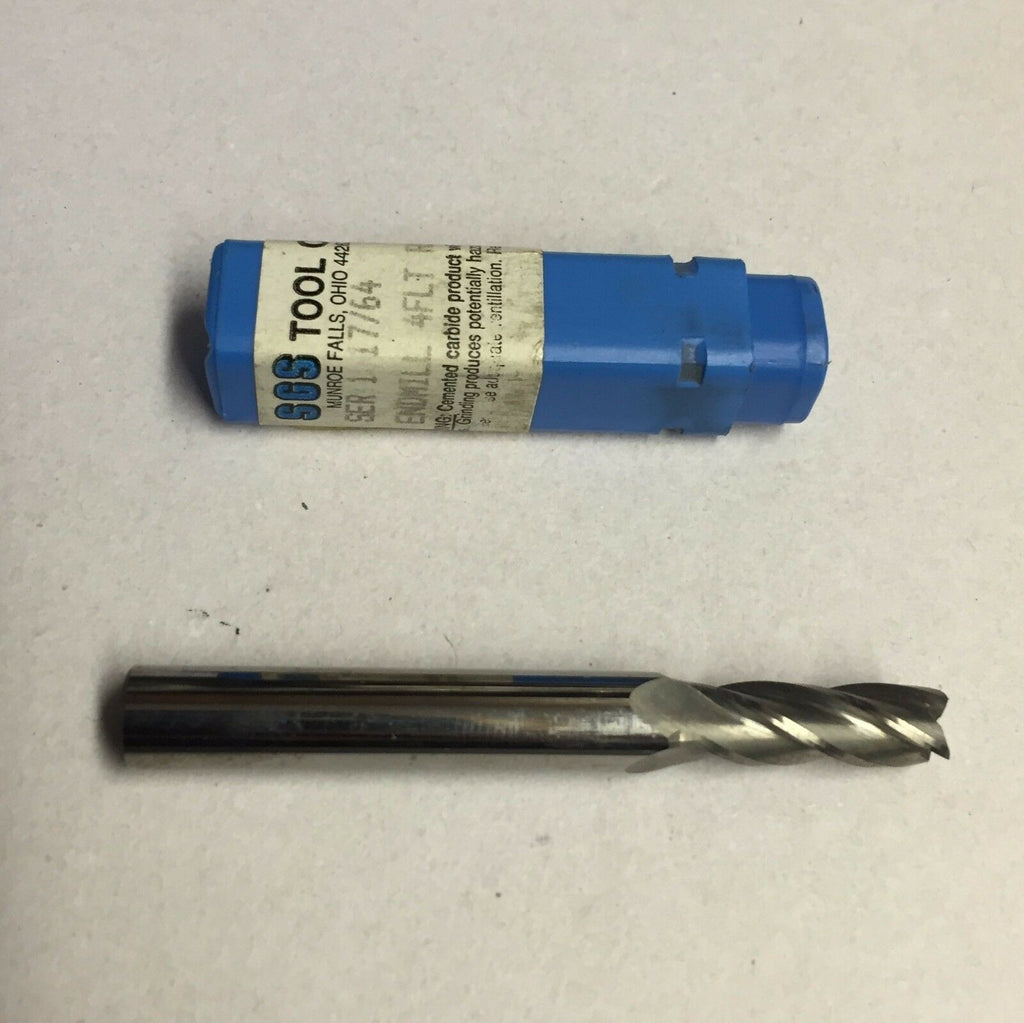 SGS 30133 SER 1 17/64 End Mill 4 FLT RHS Made in USA