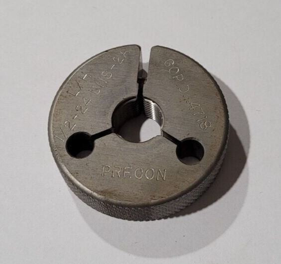 1/2-24 UNS-2A GO Thread Ring Gage P.D. .4718 PRECON
