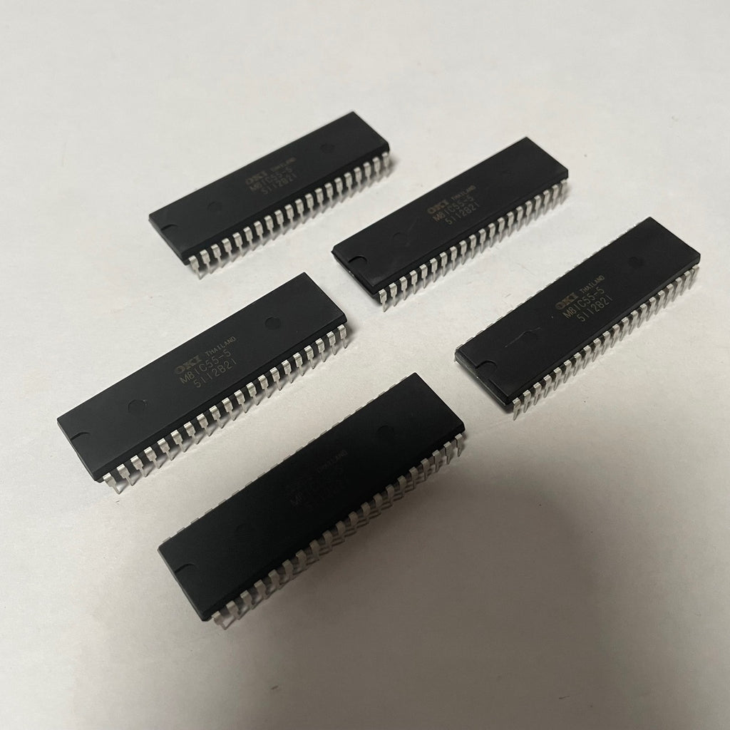 Lot of 5 OKI M81C55-5 CMOS RAM DIP IC 40-Pin 47926-01