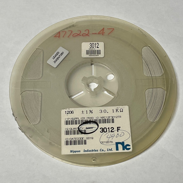 Reel of 4800 Nippon Industries NRC12F3012TR 1206 +/- 1% 30.1K Ohm 47722-47