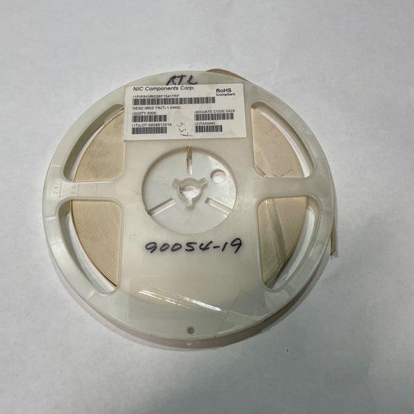 Reel of 4000 NIC COMPONENTS NRC06F1541TRF 0603 1% 54K Ohm 90054-19