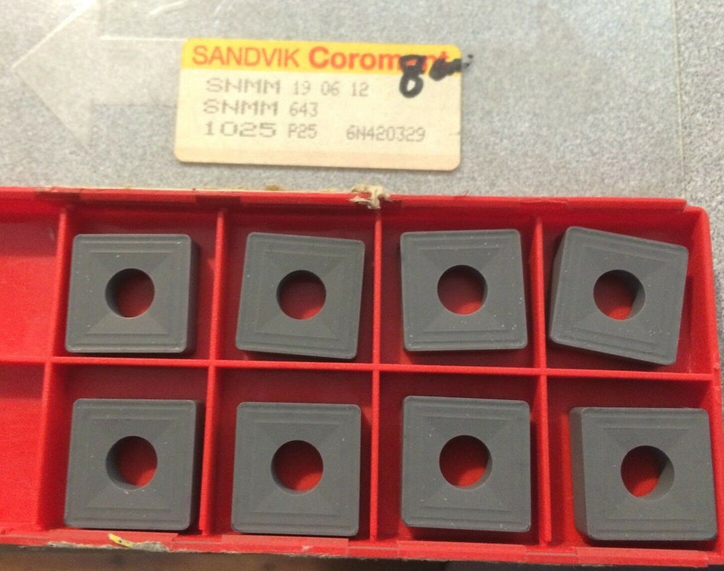 SANDVIK Coromant SNMM 643 19 06 12 1025 P25 Lathe Mill Carbide Inserts New 8 Pcs