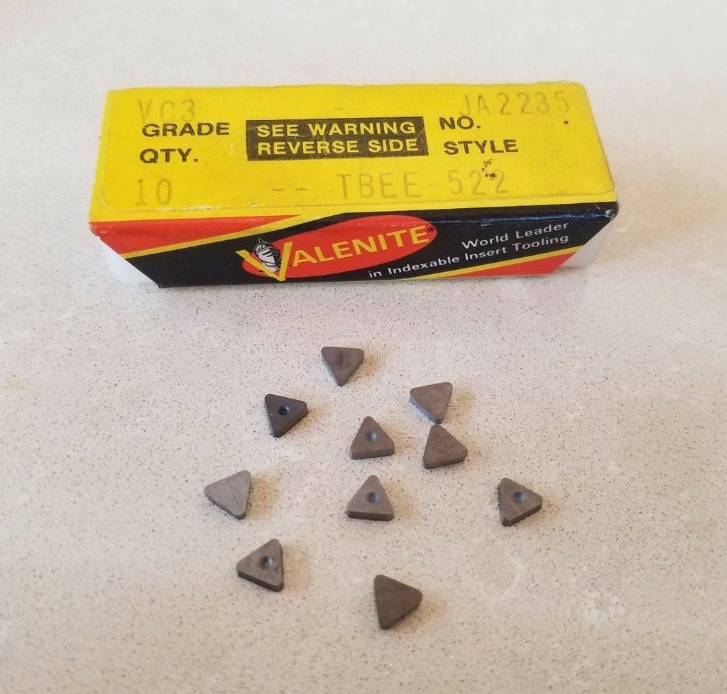 Valenite VC3 JA 2235 TBEE 522 Lathe Carbide Inserts 10 Pcs Tools New