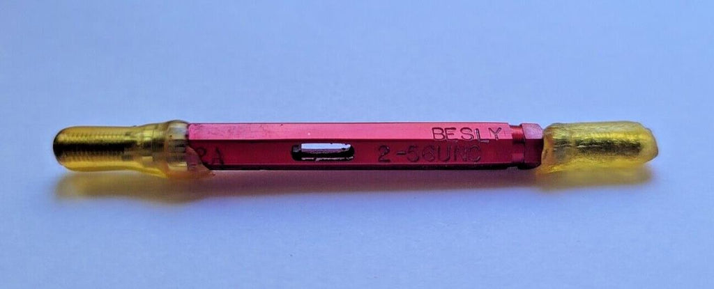 2-56 UNC Besly GO & NO GO Thread Plug Gage GO P.D. .0738  & NOGO .0707