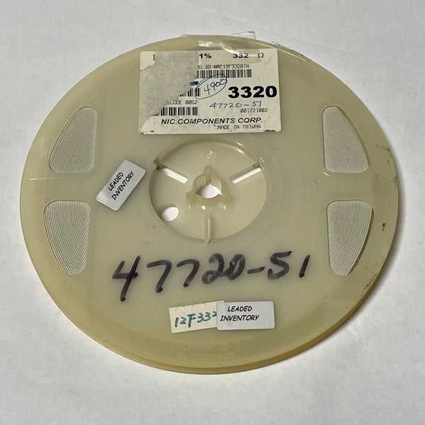 Reel of 4800 NIC COMPONENTS NRC12F3320TR Resistor 0.25w 1% 332 Ohm 47720-51