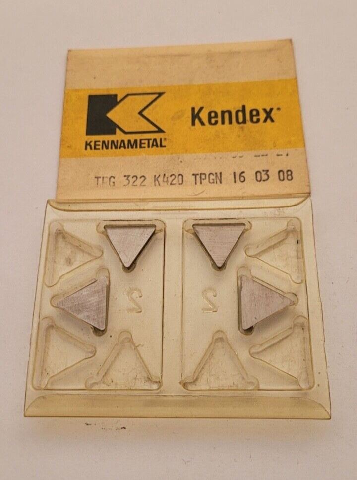 4 Pcs KENNAMETAL TPG 322 K420 TPGN 16 03 08 Kendex Carbide Inserts Lathe