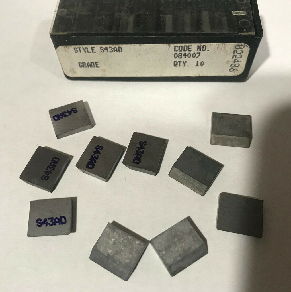 10 Pcs TRW Style S43AD 084007 Carbide Inserts Lathe Mill Milling Tools New