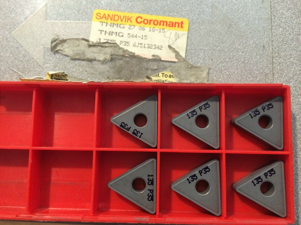 SANDVIK Coromant TNMG 544-15 135 P35 Lathe Carbide Inserts 6 Pcs New Tools