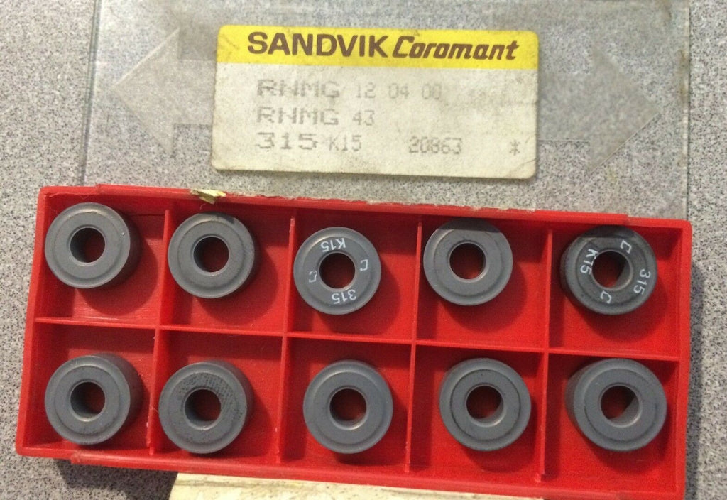 SANDVIK Coromant RNMG 43 12 04 00 315 K15 Lathe Carbide Inserts 10 Pcs New